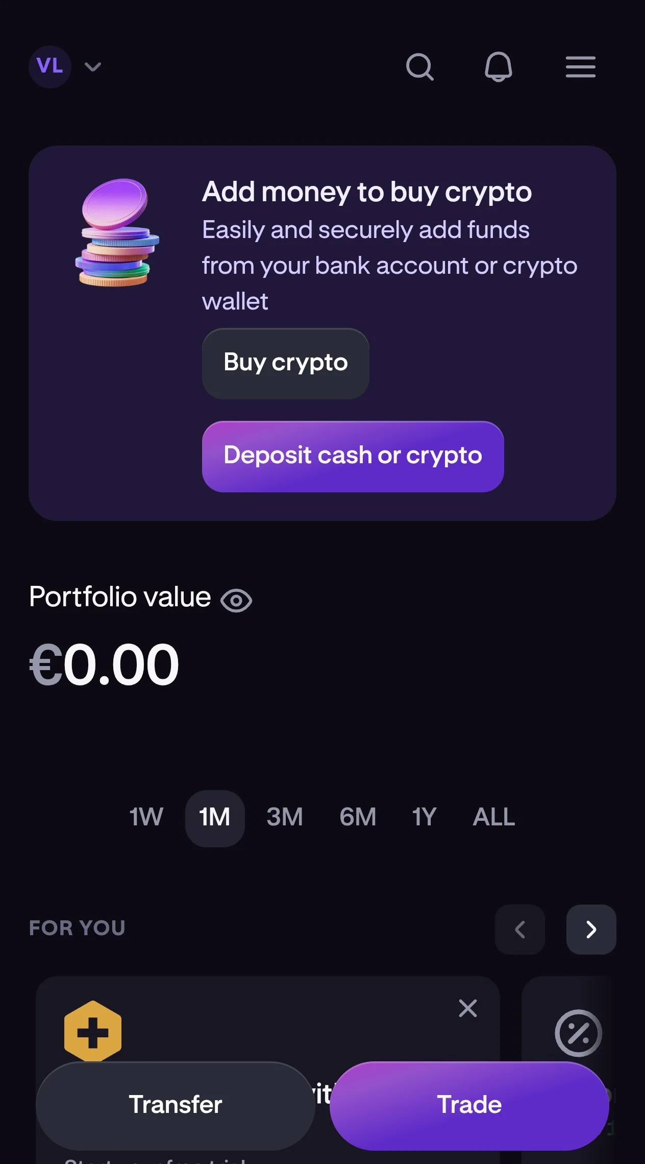 Paso 1: Click en perfil en Kraken