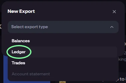 Paso 3b: Selecciona Ledger